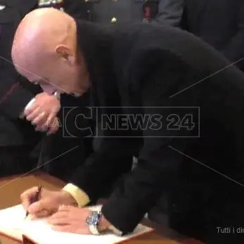 Reggio, il ministro dell'Interno firma contro la 'ndrangheta