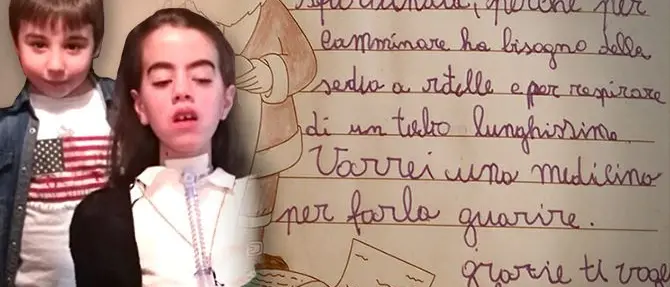 Agostino, 7 anni: «Caro Babbo Natale portami la medicina per far guarire la mia cuginetta» (FOTO)