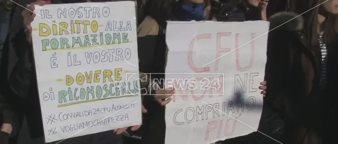 Unical, proteste per la mancata convalida dei crediti formativi universitari (VIDEO)