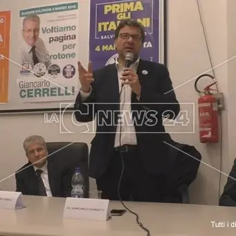 Giorgetti (Lega) a Crotone: «bisogna combattere la rassegnazione della gente del Sud»
