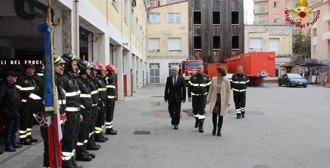 Catanzaro, il prefetto in visita al comando dei vigili del fuoco