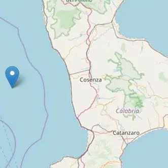 Scossa di terremoto nel Tirreno cosentino