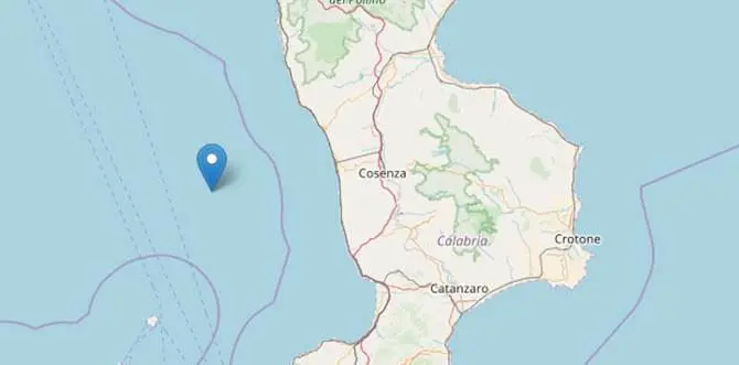 Scossa di terremoto nel Tirreno cosentino