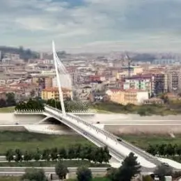 Cosenza, in costruzione ponte di Calatrava