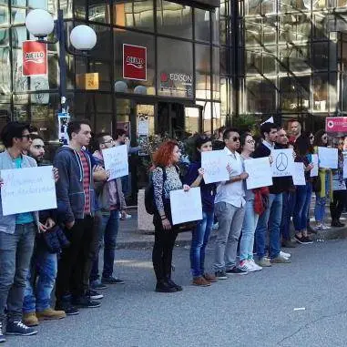 Manifestazione degli studenti musulmani dell'Unical