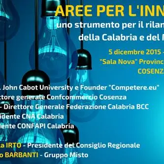 Aree per l’Innovazione (API), Barbanti: 'Le nostre soluzioni per il rilancio della Calabria e del Sud'