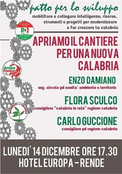 Patto per lo Sviluppo: Damiano, Guccione e Sculco insieme 'per una nuova Calabria'