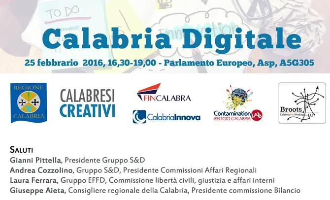 Le eccellenze digitali calabresi al centro di un seminario al Parlamento Europeo di Bruxelles