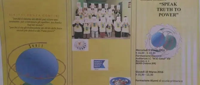 Crotone: due giornate formative sui Diritti Umani