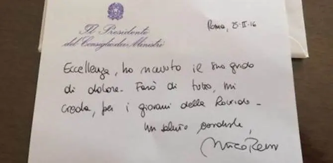 Renzi risponde a Monsignor Oliva