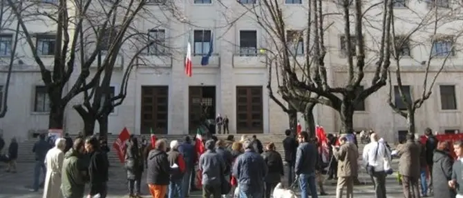 A Cosenza la protesta dei disoccupati di San Giovanni in Fiore