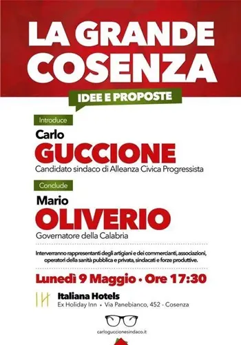 'La Grande Cosenza. Idee e proposte': il 9 maggio l'evento