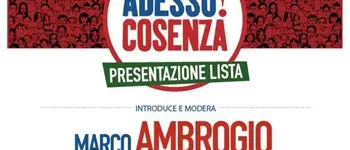 'Adesso Cosenza': oggi la presentazione della lista