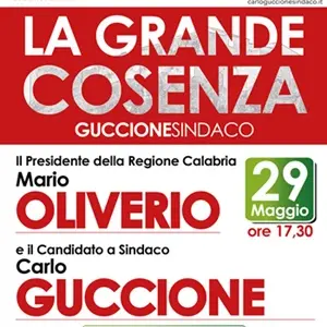 Mario Oliverio a Cosenza per sostenere Guccione