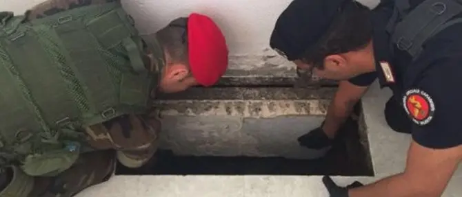 Scoperto bunker in una villetta riconducibile ai Bellocco