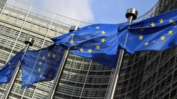 WCENTER 0XMKBCPMJM epa03430299 EU flags wave outside the EU Commission headquarters in Brussels, Belgium, 12 Ocotober 2012. The European Union was awarded the Nobel Peace Prize 2012 earlier the same day. The EU and its forerunners have for \\'over six decades contributed to the advancement of peace and reconciliation, democracy and human rights in Europe,\\' the Norwegian Nobel Committee citation said 12 October. European Council President Herman van Rompuy said that the Nobel Peace Prize was a recognition of the EU\\'s work as a peacemaker in Europe. EPA/OLIVIER HOSLET , OLIVIER HOSLET 