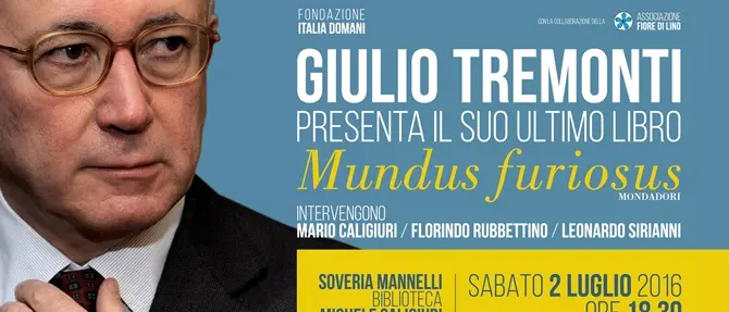 'Mundus furiosus': Tremonti presenta il suo ultimo libro a Soveria