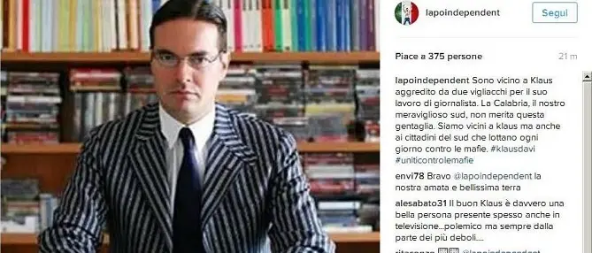 Aggressione Klaus Davi, la vicinanza di Lapo Elkann