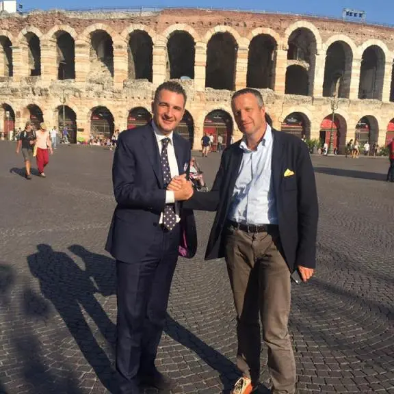 Greco incontra il sindaco di Verona Tosi: «Insieme per costruire l'unione degli italiani»