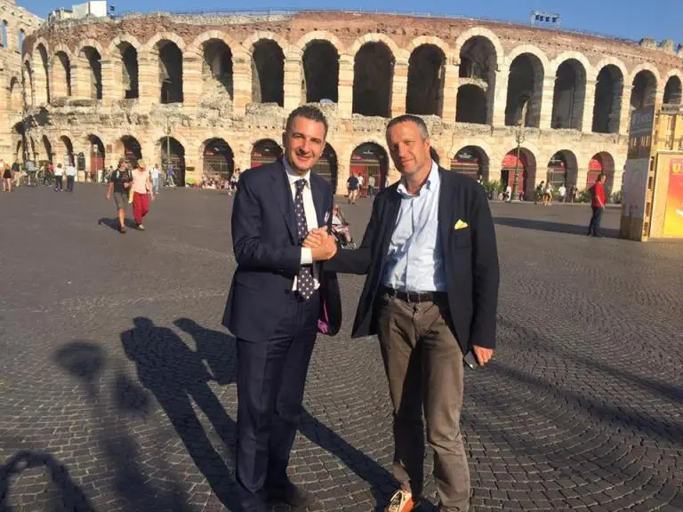 Greco incontra il sindaco di Verona Tosi: «Insieme per costruire l'unione degli italiani»