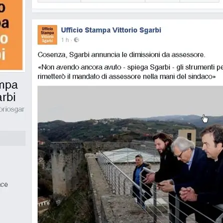 Cosenza, Sgarbi annuncia le dimissioni da assessore: «La delega al centro storico una suggestione»