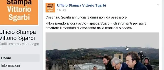 Cosenza, Sgarbi annuncia le dimissioni da assessore: «La delega al centro storico una suggestione»