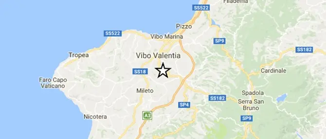 Trema la terra in Calabria: scossa di magnitudo 3.2 nel Vibonese