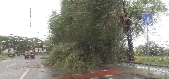 Tromba d'aria a Lamezia, sospeso il consiglio comunale -FOTO