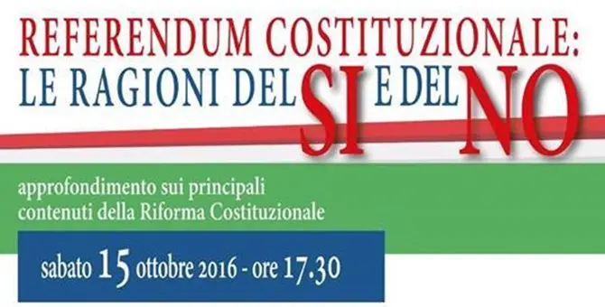 Referendum, le ragioni del Si e del No in un confronto a Catanzaro