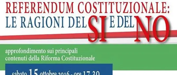 Referendum, le ragioni del Si e del No in un confronto a Catanzaro