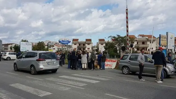 Un momento della protesta , ANSA