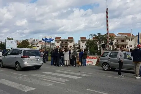 Un momento della protesta , ANSA