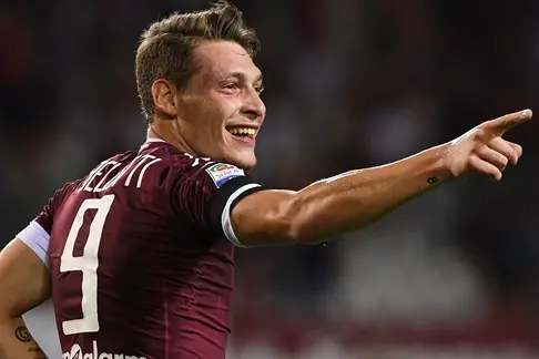 TURIN, ITALY - AUGUST 28: Andrea Belotti of FC Torino celebrates after scoring the opening goal during the Serie A match between FC Torino and Bologna FC at Stadio Olimpico di Torino on August 28, 2016 in Turin, Italy. (Photo by Valerio Pennicino/Getty Images) , Getty Images