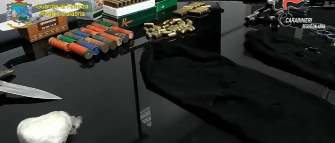 In un terreno droga, armi e materiale esplodente: arrestati padre e figlio nel Reggino -VIDEO