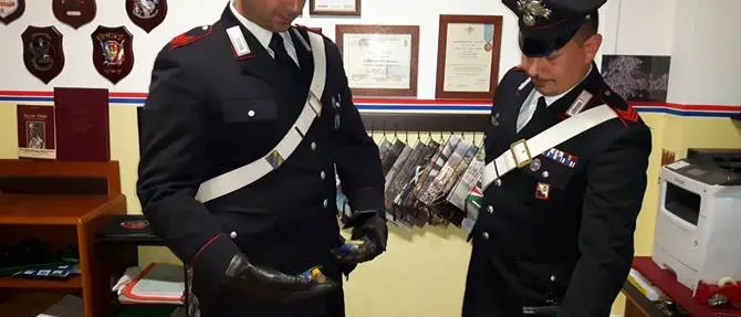 Fucili e cartucce rinvenute e sequestrate nel Reggino