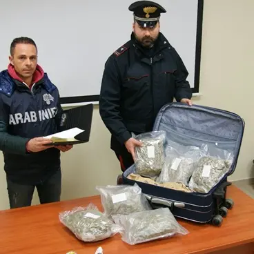 In auto con tre chili di marijuana, arrestati padre e figlio a Bovalino