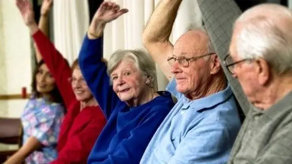 Seniors exercising