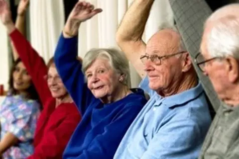 Seniors exercising