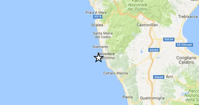 Trema la terra in Calabria, terremoto nel Cosentino