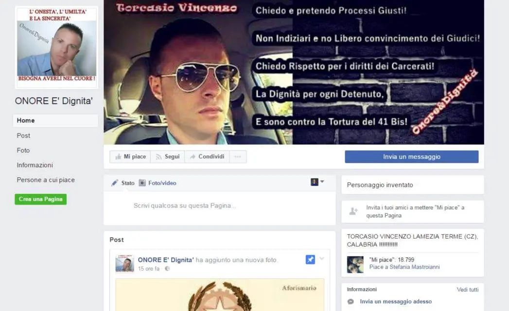 Mangiardi: “Chiudete la pagina di Vincenzo Torcasio”