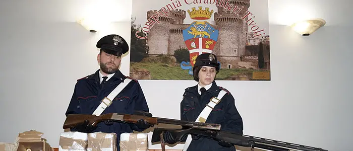 Blitz a Castel Madama (Rm): rinvenuti fucili e droga, arrestati 4 calabresi (VIDEO)