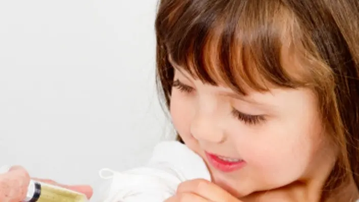 Girl getting a vaccine