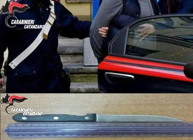 Catanzaro, in preda ad un raptus ferisce la compagna con un coltello da cucina