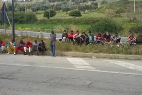 Protesta migranti su Statale 106 , ANSA