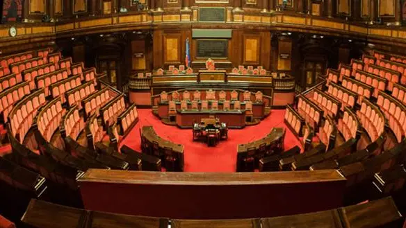 Roma, aula del senato della Repubblica foto dell\\'aula del senato della Repubblica vuota , Francesco Fotia