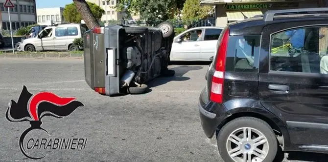 Reggio, sperona l’auto del cognato e la fa ribaltare: arrestato