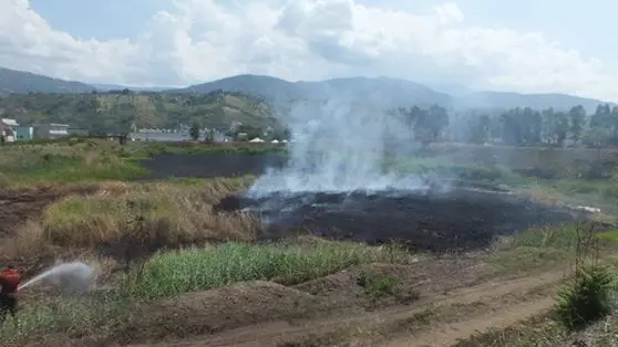 Incendi nell\\'ex stabilimento Legnochimica , ANSA