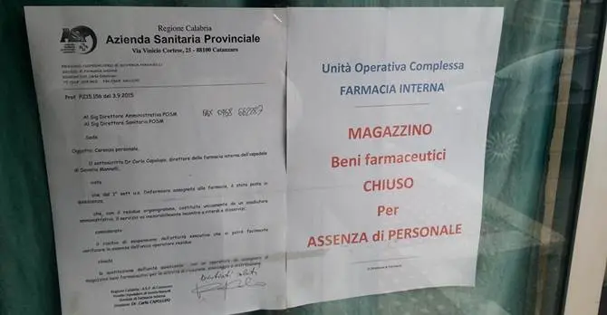 Soveria, chiusa la farmacia interna VIDEO