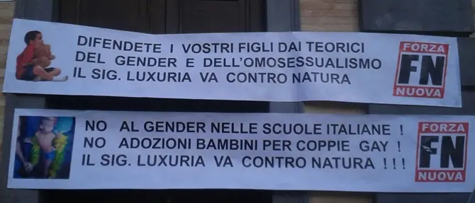 'Diritti oltre il genere’, al Tropea Festival la protesta di Fn: ‘Il Sig. Luxuria va contro natura’ VIDEO