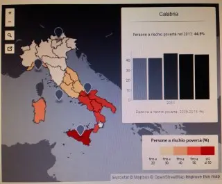 LA CALABRIA E’ SEMPRE PIU’ POVERA. QUASI UN CALABRESE SU DUE NON ARRIVA A FINE MESE